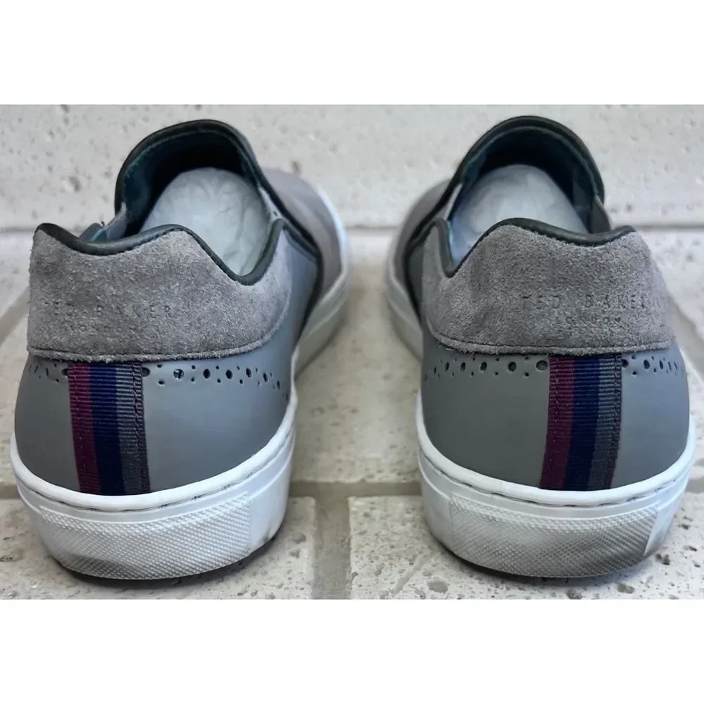 Ted Baker Men’s Bitula Sneaker Grey Suede Slip On Shoe Size EU 41 1/2 US 8.5